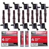 MAS Set of 10 Performance Ignition Coils Pack & OEM Motorcraft Spark Plugs SP509 Compatible with Ford F250 F350 F450 F550 Super Duty F650 F750 F53 F59 6.8L V10 Replacement for 8L3Z-12029-A C1659 DG521