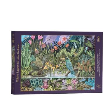 Art & Fable Puzzle Company Hidden Lagoon by Laine Bachman, 500 Piece Fine Artwork Premium Adult Jigsaw Puzzle