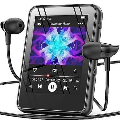 MP3 Player with Bluetooth - 32GB Touch Screen Portable Music Player with Speaker, FM Radio, Expandable Memory Hi-Fi Sound Lightweight Audio Player for Kids, Seniors & Sports