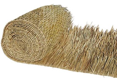 amaZulu Inc. Eco-Friendly Mexican Roof Thatch - Hand-Woven Palm Leaf Roll for DIY Projects, Duck Hunting Camo Mesh, Tiki Bar, Palapa Thatch Roofing, Patio Umbrella - (35” x 30ft)