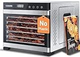 COSORI Food Dehydrator, Bigger Than 7 Trays With Large 6.5" Drying Space, 600W Power Saves More Time Than 480W, 165°F Dehydrated Dryer for Jerky, Dog Treats, Herbs, Meat, Fruit, and Yogurt, Silver