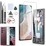 YWLRONG OLED Display for Samsung Galaxy S22 Ultra 5G Screen Replacement LCD Touch Screen Digitizer Assembly for Samsung S22 Ultra 5G SM-S908U/S908U1 with Tools（Support Fingerprint）