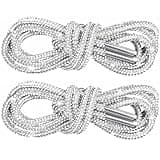 PAGOW 1Pairs Rhinestone Glitter Rope, Crystal Bling Bling Shiny Round Shoe Laces for Sneakers, Drawstring Cords Replacement for Sweatpants Shorts Crystal Hoodies (White)