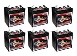 Set of 6 | US Battery US1800XC2 6 Volt 208Ah Deep Cycle Golf Cart, Solar, Marine, RV & Industrial Use Battery | BCI Group GC2 ~ Replaces T-605 T605 | T-105 T105