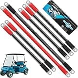 ENEKERP 7PCS Golf Cart Heavy Duty Battery Cables, Fit Club Car DS 1994-UP 4 Awg 36 & 48 Volt 4 Gauge Golf Cart Battery Cables, Club Car DS Battery Wiring Kit, Golf Cart Pure Copper Wiring Kits