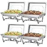 Chafing Dishes for Buffet Set – Chafers for Catering & Buffet Warmers with Lids | Serving Food Warmer & Chafers Servers Sets