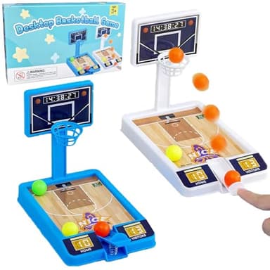 2 Pack Basketball Game Toys, Tabletop Basketball Shooting Game for Kids and Adults, Desk Games for Office for Adult to Reduce Stress, Basketball Party Favors Classroom Prizes for Boys Girls