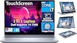 Dell Inspiron 7440 2-in-1 14.0" Touchscreen WUXGA Business Laptop (Intel Core 7 150U, 16GB DDR5 RAM, 1TB PCIe SSD, Backlit KB, Fingerprint, WiFi 6E, BT 5.3, SD Reader, Webcam, Win 11 Home)