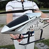 SREJNGL 75cm Super Large 2.4G Remote Control Aircraft Anti-Fall Rc Helicopter Drone Model Outdoor Alloy RC Aircraft Easy to Learn Good Operation for Adult Kids Toy Xmas Gift(2 Batteries)