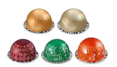 The Festive Sampler - Limited Edition for Nespresso Pumpkin Spice Cake, Peppermint Pinwheel and Gingerbread for a total of 10 Flavored Coffee Capsules Pods