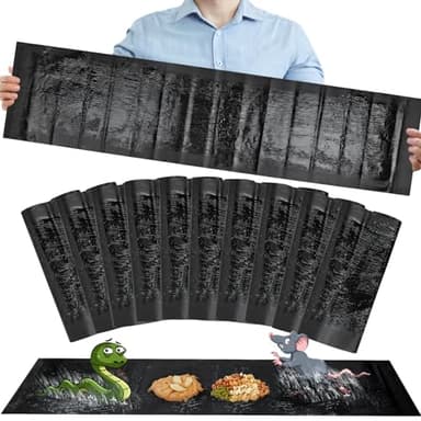 10 Pack Sticky Mouse Trap, Super Large 47.2 * 11'' Glue Traps for Mice, Peanut Taste Pheromone Rats Traps Indoor for Home, Rodent Snakes Spiders Roaches