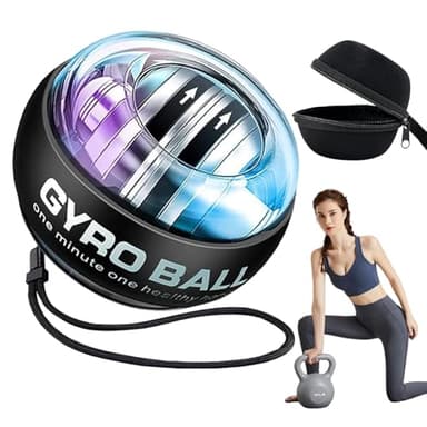 2026 New Curaball Torque Ball, Curaball Hand Exerciser, Gyro Ball with LED Lights and Portable Case, Hand Gripper Strengthener, Grip Strength Trainer for Strengthen Arms,Bones and Muscles