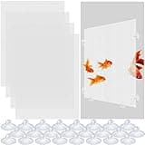 Crowye 4 Pcs Fish Tank Divider Plastic Aquarium Divider Cuttable Grid Plate Fish Tank Separator with 24 Aquarium Suction Cups for Betta Fish Tank Aquarium Terrarium, 10 x 13 Inch