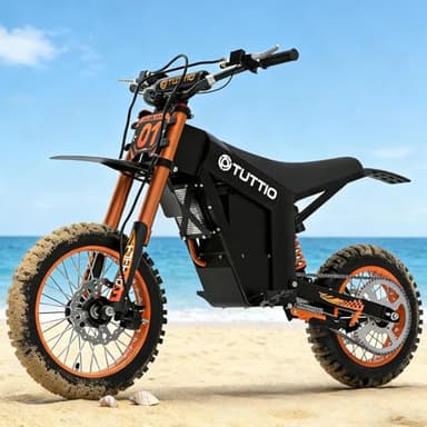 Tuttio Soleil01 Electric-Dirt-Bike for Teens Adults, 14"/12" Fat Tire 2000W Electric-Motorcycle with 48V 21AH Battery Ebike Hydraulic Brakes Mountain Off-Road EBike