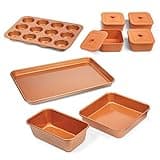 Copper Chef Nonstick Oven Bakeware, 12-Piece Set, Copper