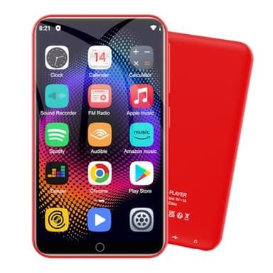 MP3 Player with Bluetooth and WiFi, 80GB Storage& Android OS, 4" Touch Screen Spotify Music&Video Player, Built-in Speaker, FM Radio, MP4 Player for Kids