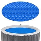 Kestnsee Hot Tub Spa Solar Bubble Cover Blanket for Round Inflatable Hot Tub Spa Pool Thermal Insulation Floating Bubble Wrap Covers (4.7 Ft)