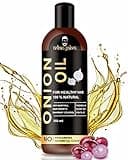 Urbangabru Onion Oil for Hair growth Organic | Onion Juice, Hair Oil for Dry Damaged Hair and Growth (8 Fl Oz)