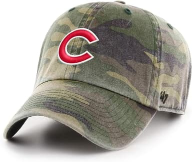 '47 MLB Unisex-Adult Camo Clean Up Adjustable Hat Cap One Size (US, Alpha, One Size, Chicago Cubs)