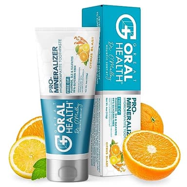 Nano hydroxyapatite Toothpaste Fluoride Free; Dentist Formulated Pro Remineralizing Toothpaste Plus Anti Cavity Xylitol, Tooth Remineralization for Sensitive Teeth & Enamel Support in Citrus Blast