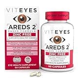 Viteyes AREDS 2 Zinc Free Macular Support, Natural Allergen Free Capsules with Vitamin E, Vitamin C, Lutein & Zeaxanthin, No Zinc, No Copper, Eye Doctor Trusted, Manufactured in The USA, 60 Ct