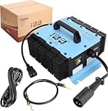 10L0L 18 AMP Golf Cart Battery Charger for 48 Volt Club Car Precedent DS with Connector, Fast Charging Battery Charger for Golf Cart (Plug and Play) -Blue