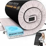 Matrix Cell Memory Foam Camping Mattress Pad - CertiPUR-US Roll Up Mattress - Car Foldable Floor Mat for Adults - Sleeping Pad Guest Bed - Portable Travel Cot Pad - Camp Bed Roll