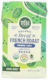 Whole Foods Market, Organic Decaf Ground Coffee, Dark French Roast, Smoky & Sweet, Smooth & Balanced, 12 Ounce