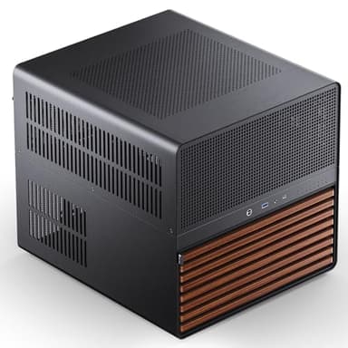 JONSBO N5 NAS Pc Case, E-ATX,12HDD+4SSD Drive Bay GPU HP Host, Supports Max. 4 GPU,E-A.TX(330mm) MB/ATX PSU Supports, with 3 Fans Built-in, 8 Slots PCI, Solid Wood Veneer Computer Case,Home Server