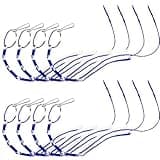 Zivosely Tzitzit (Set of 8), Jewish Tzitzit Tassels with Clips, Tzitzits with White and Long Blue Thread, Tzitzit Strings Tzitzit Fringes Jewish Prayer Shawl Accessories, Tzitzit Men/Tzitzit Women