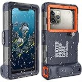 GYEFECVD Underwater Snorkeling Diving Phone Case for Phone 16/15/14/13/12/11 Pro Max/XR/XS/X Galaxy S8/S9/S10.[50ft/15m] Professional Scuba Dive Waterproof Case Underwater Photo Video Blue