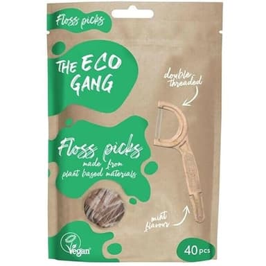The Eco Gang Floss Picks Made from Plant Based Materials Vegan