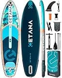 CETANA 11'6×35" Extra Wide Stand Up Paddle Board for Adults & Youth, 400lb Capacity Inflatable Paddle Board, Sup for 2+1 Person with Removable US Fin, 100L Backpack, Floating Paddle, Safety Leash
