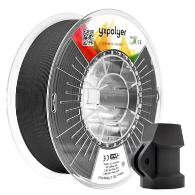 YXPOLYER Carbon Fiber Nylon Filament 3D Printer Filament PA6-CF Filament 1.75mm 1kg with PC Spool, PA6 CF 3D Printing Filament