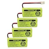 BAOBIAN BT183342 BT283342 Phone Battery Compatible with for VTech BT166342 BT266342 BT162342 BT262342 CS6114 CS6419 CS6719 AT&T EL52300 CL80112 CL80100 CL81100 Cordless Handsets Ni-MH 2.4V(4 Pack)