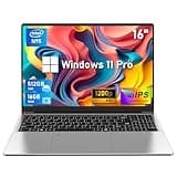 NIAKUN 16 Inch Laptop Computer, Gaming Laptop, 16GB RAM 512GB SSD, N95 Processor, FHD 1920 * 1200, 180 Angle Open, Backlit Keyboard, Windows 11 Pro, Fingerprint Unlock, BT 4.2, WiFi 5