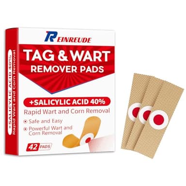 Wart Corn Remover Pads for Feet: 42 Pack 40% Salicylic Acid Extra Strength Bandages for Plantar Warts Corns Small Callus on Feet Hands Toes - Safe Effective Treatment for Adults Children