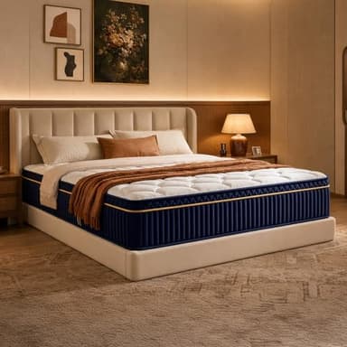 King Size Mattress, 14 Inch Hybrid King Mattress in a Box, Medium Firm Memory Foam Mattress, with Individual Pocket Springs, Upgrade Zoned Support, Motion Isolation&Pressure Relief, CertiPUR-US