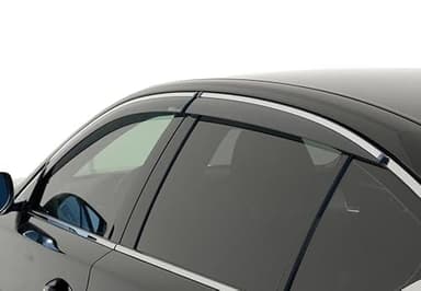 WellVisors Window Visors Wind Deflectors Compatible with Infiniti 2014-2024 Q50 with Chrome Trim Rain Guards 3-847IN008