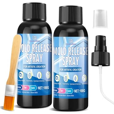 Mold Release Spray, 7oz Silicone Mold Release Spray, Water Based Fast Drying Odorles Non-Stick Suitable for Demolding Candles, Plaster, Soap and Epoxy Resin from Plastic, Plaster, Metal Various Molds