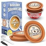 AANQQ Reusable Lids for Nespresso Pods Vertuo, 3pcs Food Grade Silicone Caps for Any Sizes of Reusable Nespresso Vertuo Pod Refillable Vertuo Capsule (3pcs Silicone Lids-No Capsule)