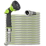 Flexible Garden Hose 75 FT - Heavy Duty Non-Expandable 75FT Outdoor Water Hose Pipe, 1/2" x 75Feet, 3/4" Solid Swivel Fittings, 75 Feet, Kink and Leak Proof