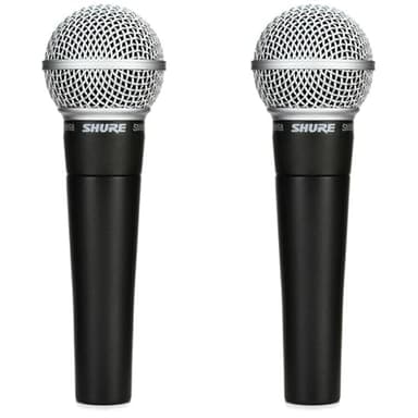Shure SM58 Cardioid Dynamic Vocal Microphone (2-Pack)