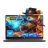 MALLRACE 2025 Laptop,15.6In Windows 11 Laptop Computer with Quad Core-12th Alder Lake N97(Up to 3.6GHz), 16GB DDR4 512GB Hard Drive for Business, School, Offic