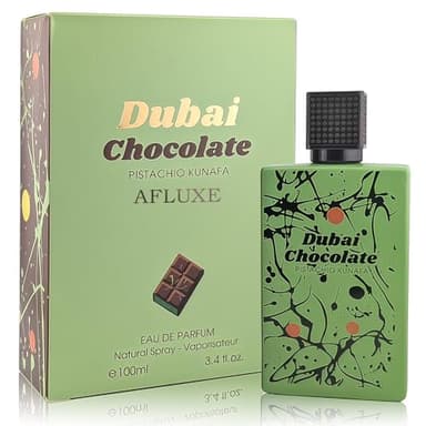 AFLUXE Men's Cologne Dubai Chocolate Noteds with Sweet Gourmand,Caramel & Pistachio - Eau de Parfum Long-Lasting Fragrance for Unisex Perfume, 3.40 Ounce / 100 ml Inspired Luxury Scent