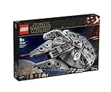 Lego 75257 Star Wars Millennium Falcon Starship Construction Set, with Finn, Chewbacca, Lando Calrissian, Boolio, C-3PO, R2-D2 and D-O, The Rise of Skywalker Collection,9 years and up