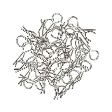 100pcs Universal RC Body Clips Pins for All 1/8 1/10 1/12 Scale Traxxas Redcat HPI Himoto HSP Exceed RC Car Truck Crawler (Silver)