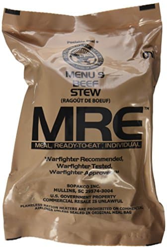 Ultimate 2018 US Military MRE Complete Meal Inspection Date January 2018 or Newer (Beef Stew)