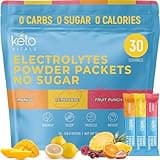 Keto Vitals Original Electrolytes Powder Packets | Keto Friendly Electrolyte Hydration Packs | Sugar Free Electrolytes | Energy Drink Mix | Zero Calorie Zero Carb (Original Assorted, 30 Count)
