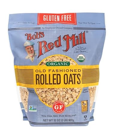 Bob's Red Mill Gluten Free Organic Old Fashioned Rolled Oats, 32oz (Pack of 1) - Non GMO, Whole Grain, Vegan, Kosher
